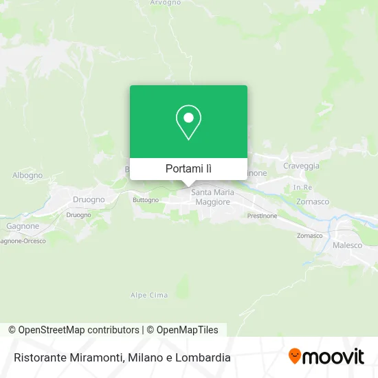 Mappa Ristorante Miramonti