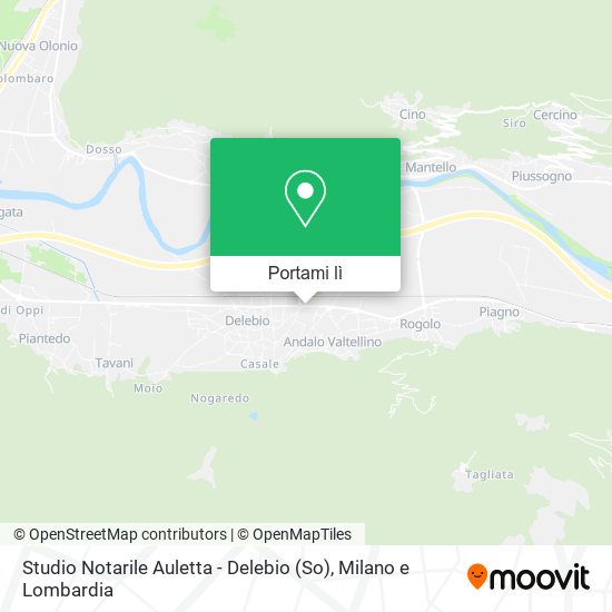 Mappa Studio Notarile Auletta - Delebio (So)