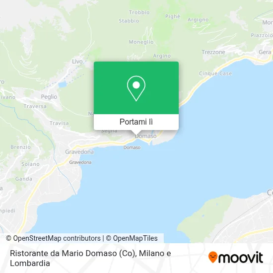 Mappa Ristorante da Mario Domaso (Co)