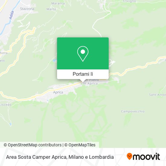Mappa Area Sosta Camper Aprica