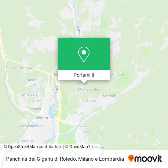 Mappa Panchina dei Giganti di Roledo
