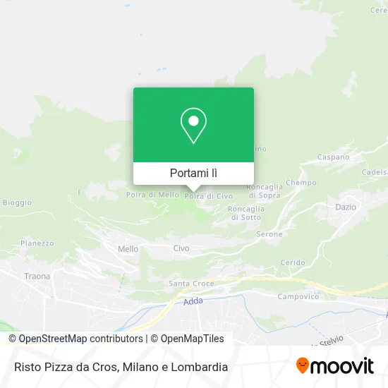 Mappa Risto Pizza da Cros