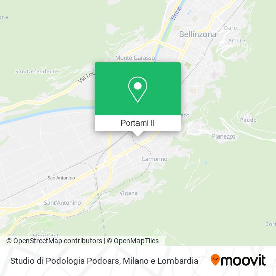 Mappa Studio di Podologia Podoars