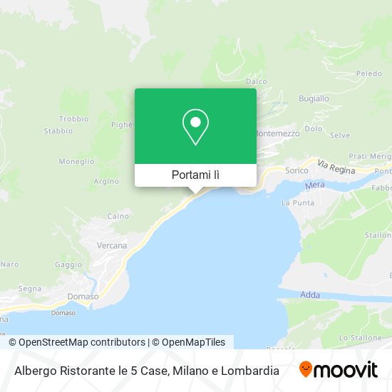 Mappa Albergo Ristorante le 5 Case
