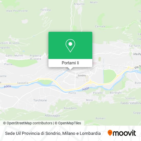 Mappa Sede Uil Provincia di Sondrio