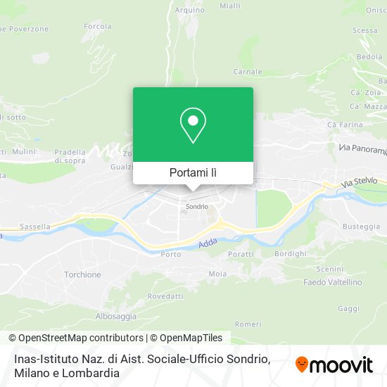 Mappa Inas-Istituto Naz. di Aist. Sociale-Ufficio Sondrio