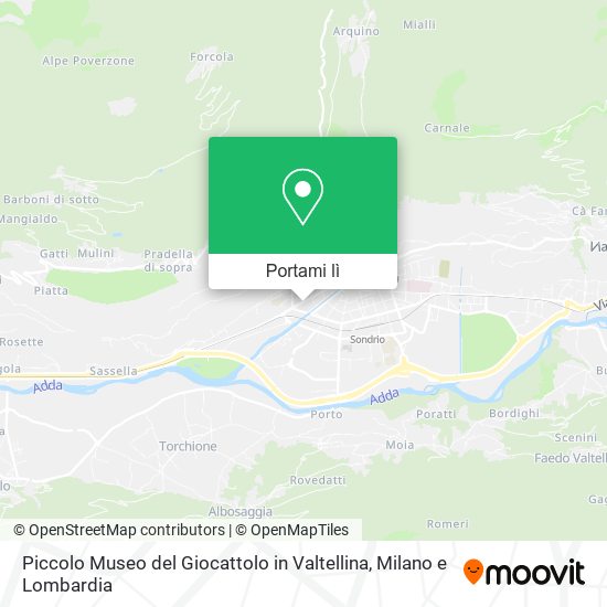 Mappa Piccolo Museo del Giocattolo in Valtellina