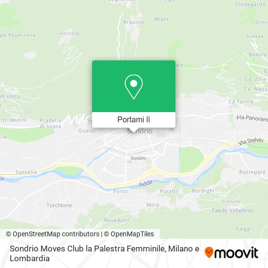 Mappa Sondrio Moves Club la Palestra Femminile