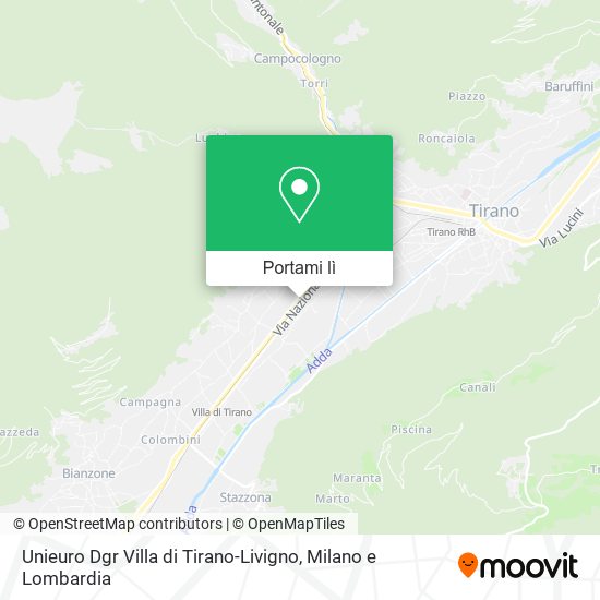 Mappa Unieuro Dgr Villa di Tirano-Livigno