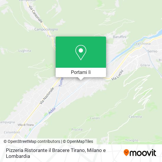 Mappa Pizzeria Ristorante il Bracere Tirano