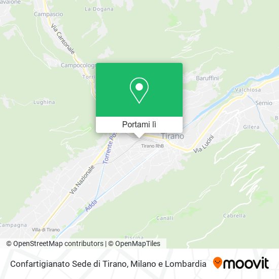Mappa Confartigianato Sede di Tirano