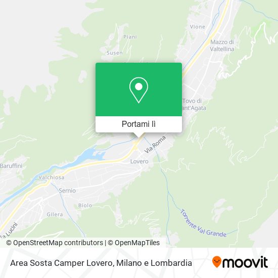 Mappa Area Sosta Camper Lovero