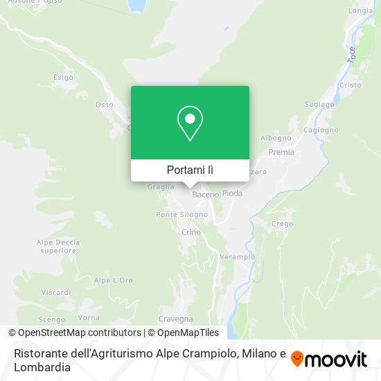 Mappa Ristorante dell'Agriturismo Alpe Crampiolo