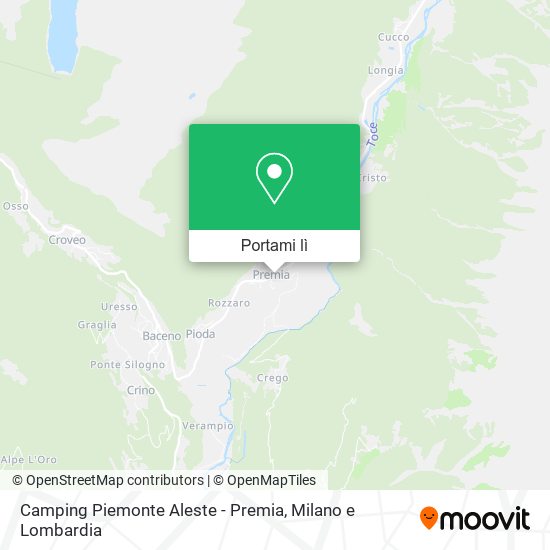 Mappa Camping Piemonte Aleste - Premia