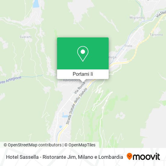 Mappa Hotel Sassella - Ristorante Jim