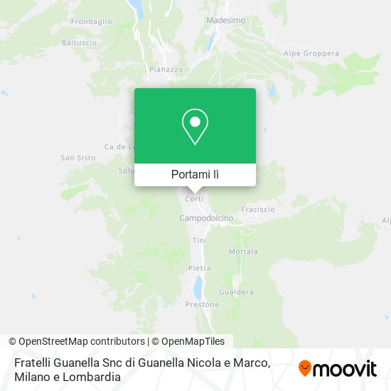 Mappa Fratelli Guanella Snc di Guanella Nicola e Marco