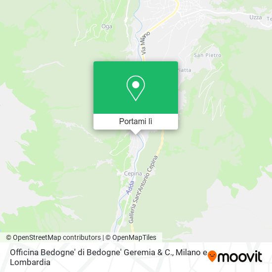 Mappa Officina Bedogne' di Bedogne' Geremia & C.