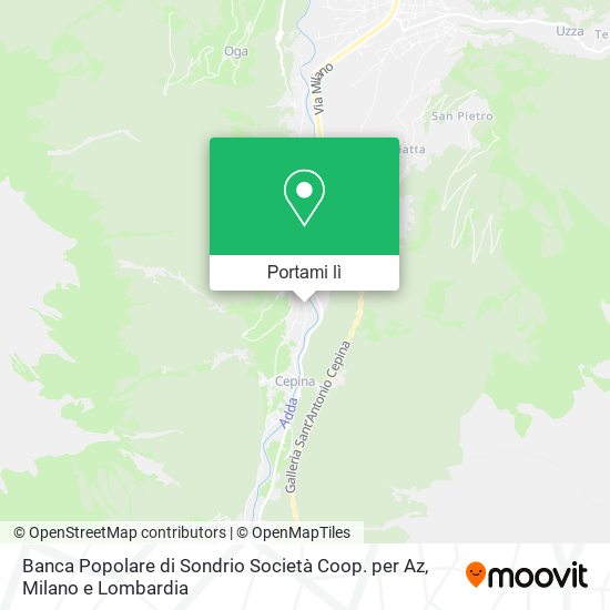 Mappa Banca Popolare di Sondrio Società Coop. per Az