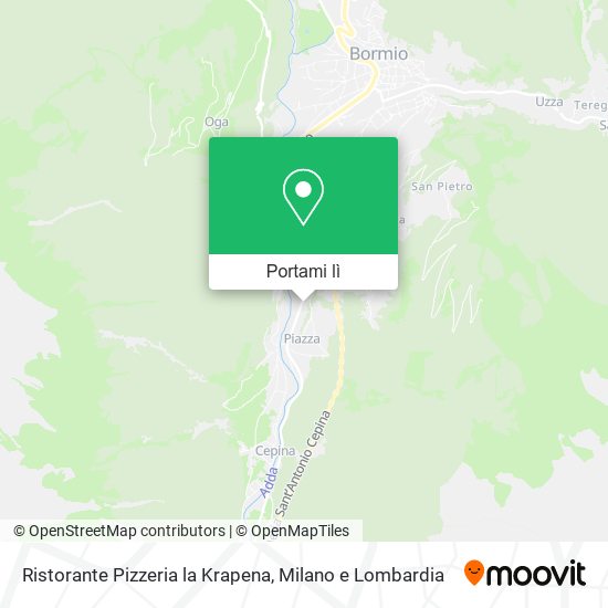 Mappa Ristorante Pizzeria la Krapena