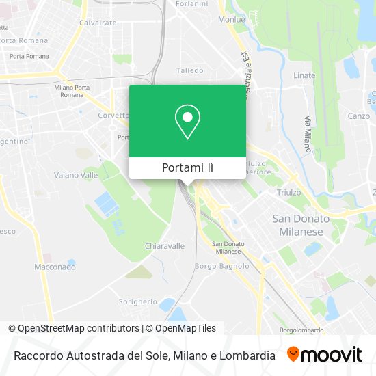 Mappa Raccordo Autostrada del Sole
