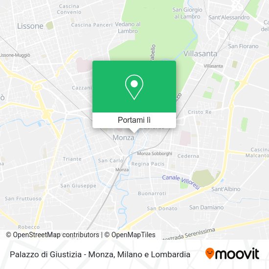Mappa Palazzo di Giustizia - Monza