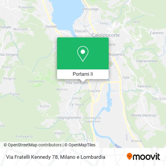 Mappa Via Fratelli Kennedy  78
