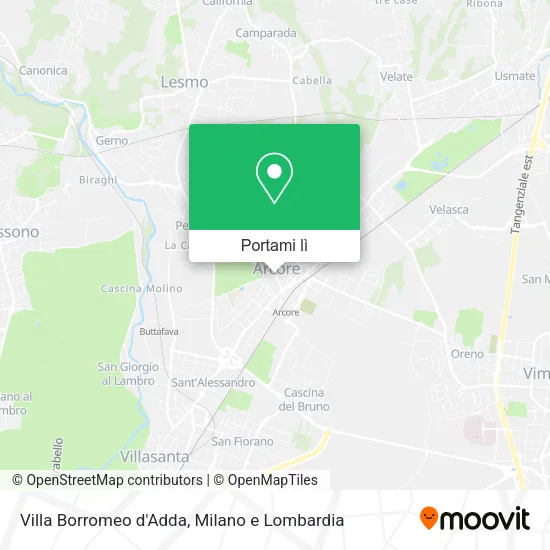 Mappa Villa Borromeo d'Adda