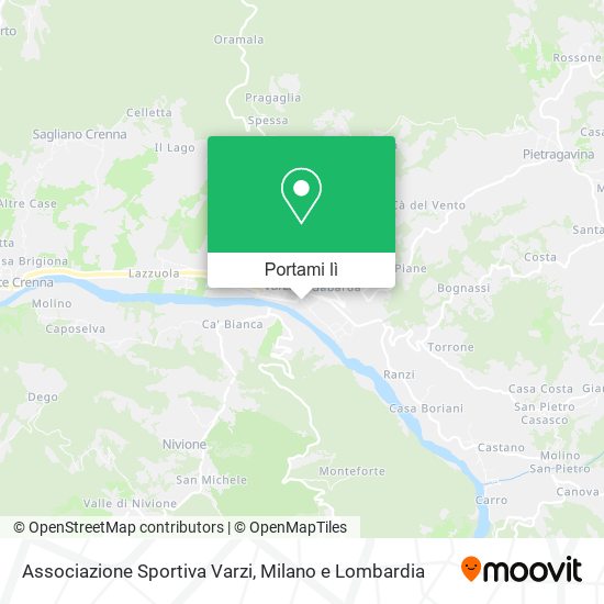 Mappa Associazione Sportiva Varzi