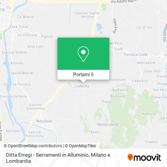 Mappa Ditta Erregi - Serramenti in Alluminio