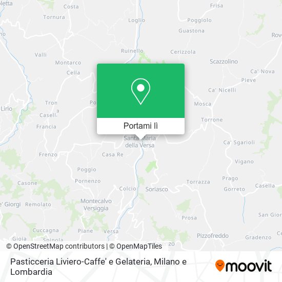 Mappa Pasticceria Liviero-Caffe' e Gelateria