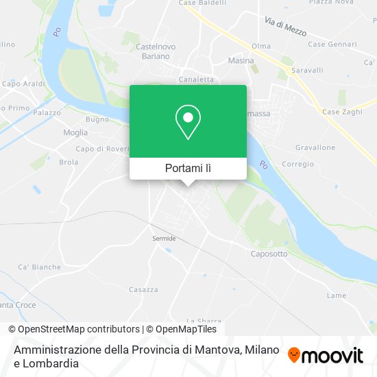 Mappa Amministrazione della Provincia di Mantova