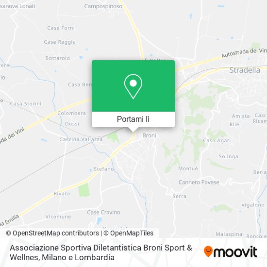 Mappa Associazione Sportiva Diletantistica Broni Sport & Wellnes