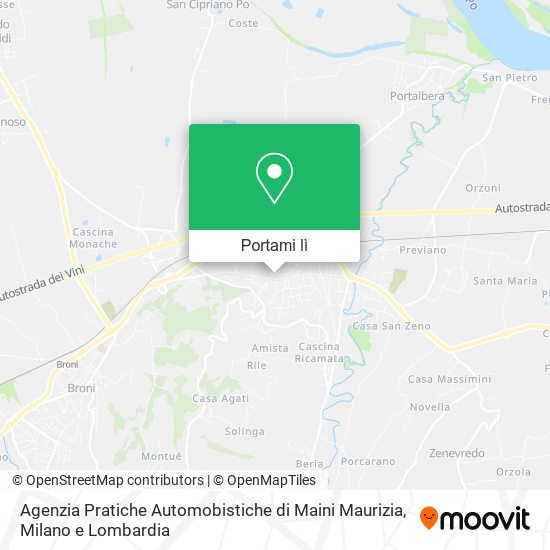 Mappa Agenzia Pratiche Automobistiche di Maini Maurizia