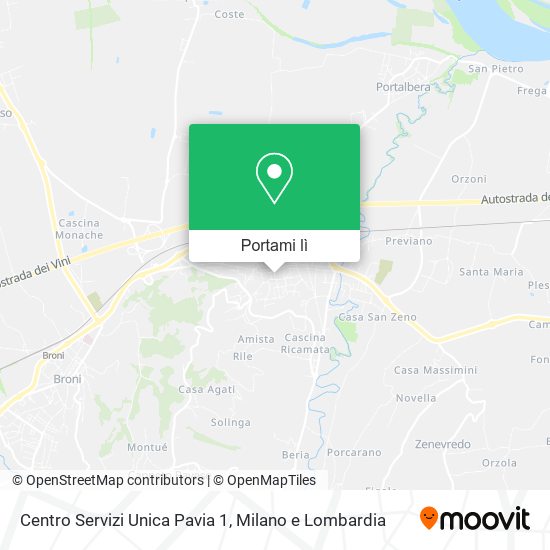 Mappa Centro Servizi Unica Pavia 1