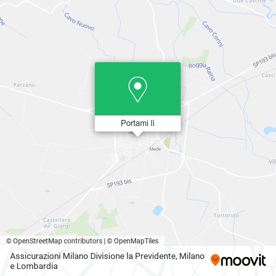 Mappa Assicurazioni Milano Divisione la Previdente