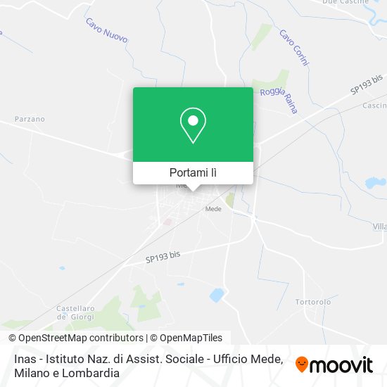 Mappa Inas - Istituto Naz. di Assist. Sociale - Ufficio Mede