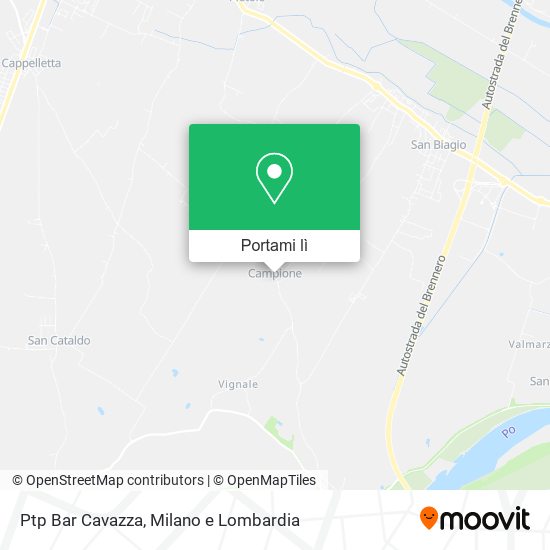 Mappa Ptp Bar Cavazza