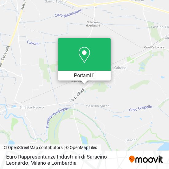 Mappa Euro Rappresentanze Industriali di Saracino Leonardo