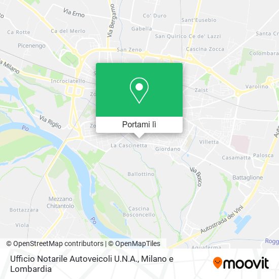 Mappa Ufficio Notarile Autoveicoli U.N.A.