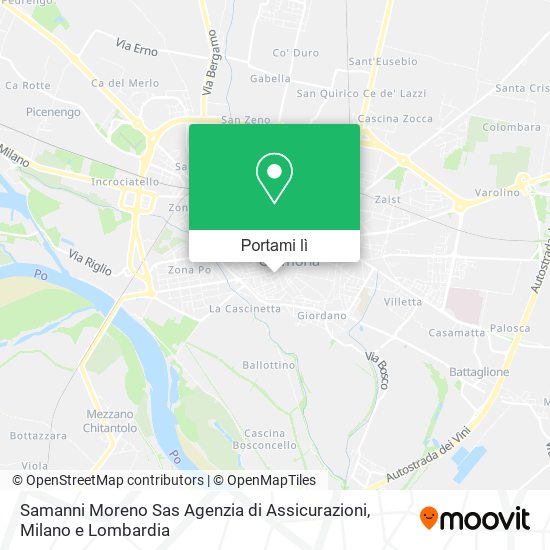 Mappa Samanni Moreno Sas Agenzia di Assicurazioni