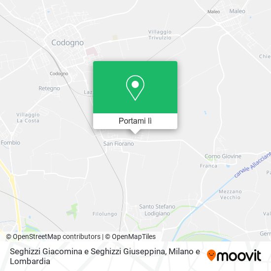 Mappa Seghizzi Giacomina e Seghizzi Giuseppina