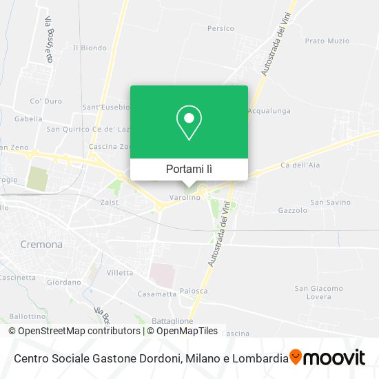 Mappa Centro Sociale Gastone Dordoni