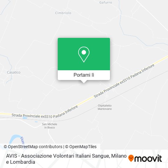 Mappa AVIS - Associazione Volontari Italiani Sangue