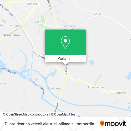 Mappa Punto ricarica veicoli elettrici