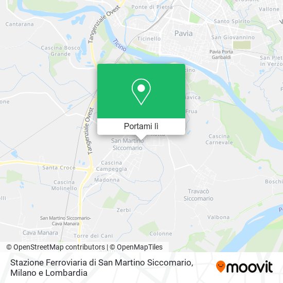 Mappa Stazione Ferroviaria di San Martino Siccomario