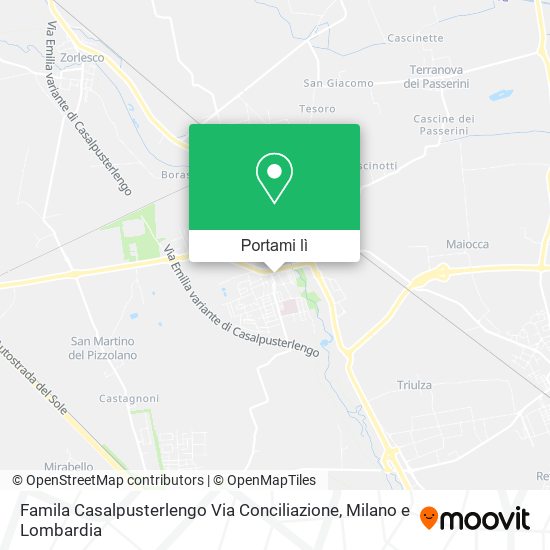 Mappa Famila Casalpusterlengo Via Conciliazione