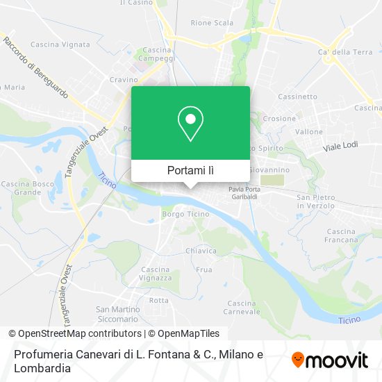 Mappa Profumeria Canevari di L. Fontana & C.