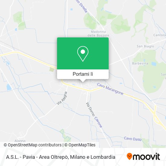 Mappa A.S.L. - Pavia - Area Oltrepò