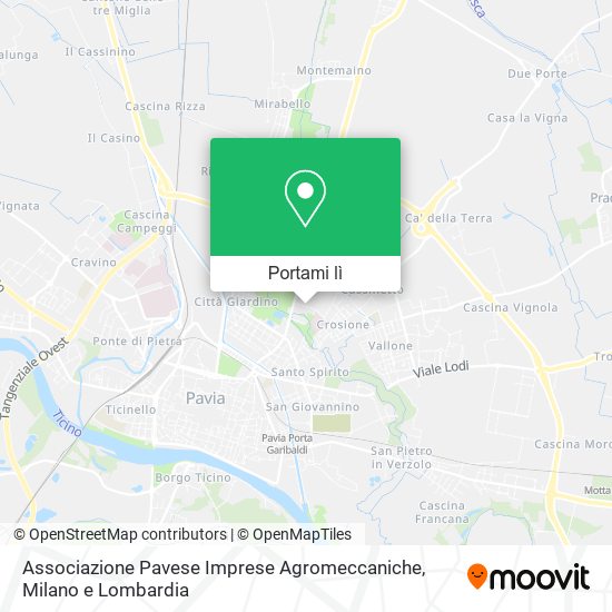 Mappa Associazione Pavese Imprese Agromeccaniche