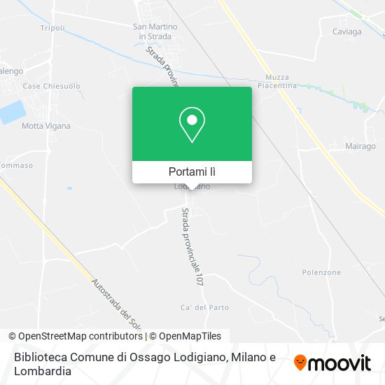 Mappa Biblioteca Comune di Ossago Lodigiano